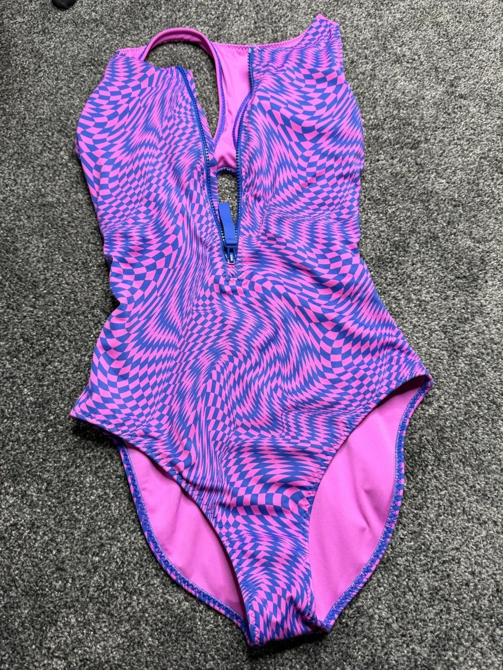 Fabletics Zip-Front Racerback Shaping One-Piece size medium - Picture 7 of 7